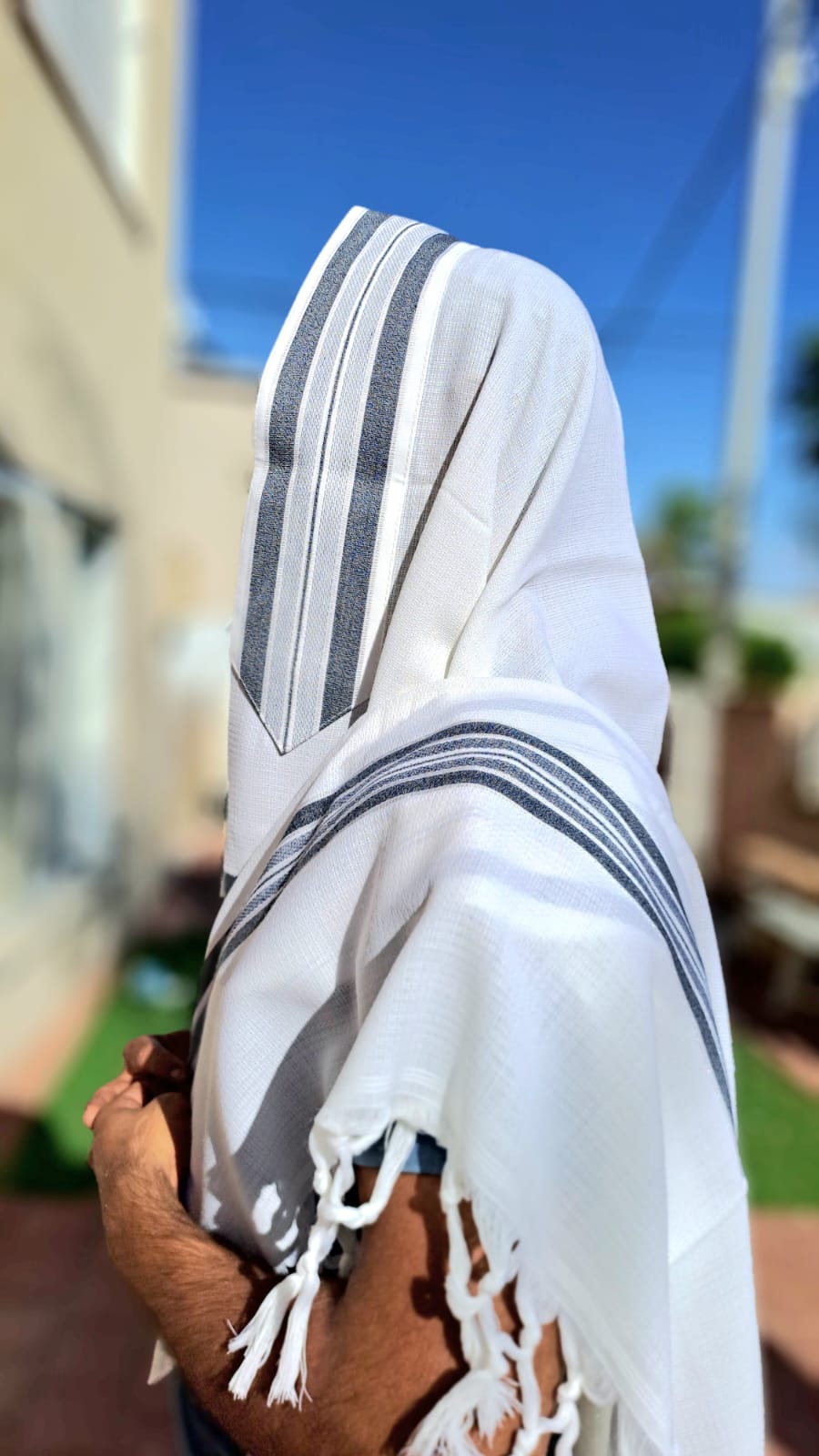 מתנה שיש בה ערך טלית מהודרת גינס כחול בהיר אוריה אומנות ועיצוב בטליתות 3