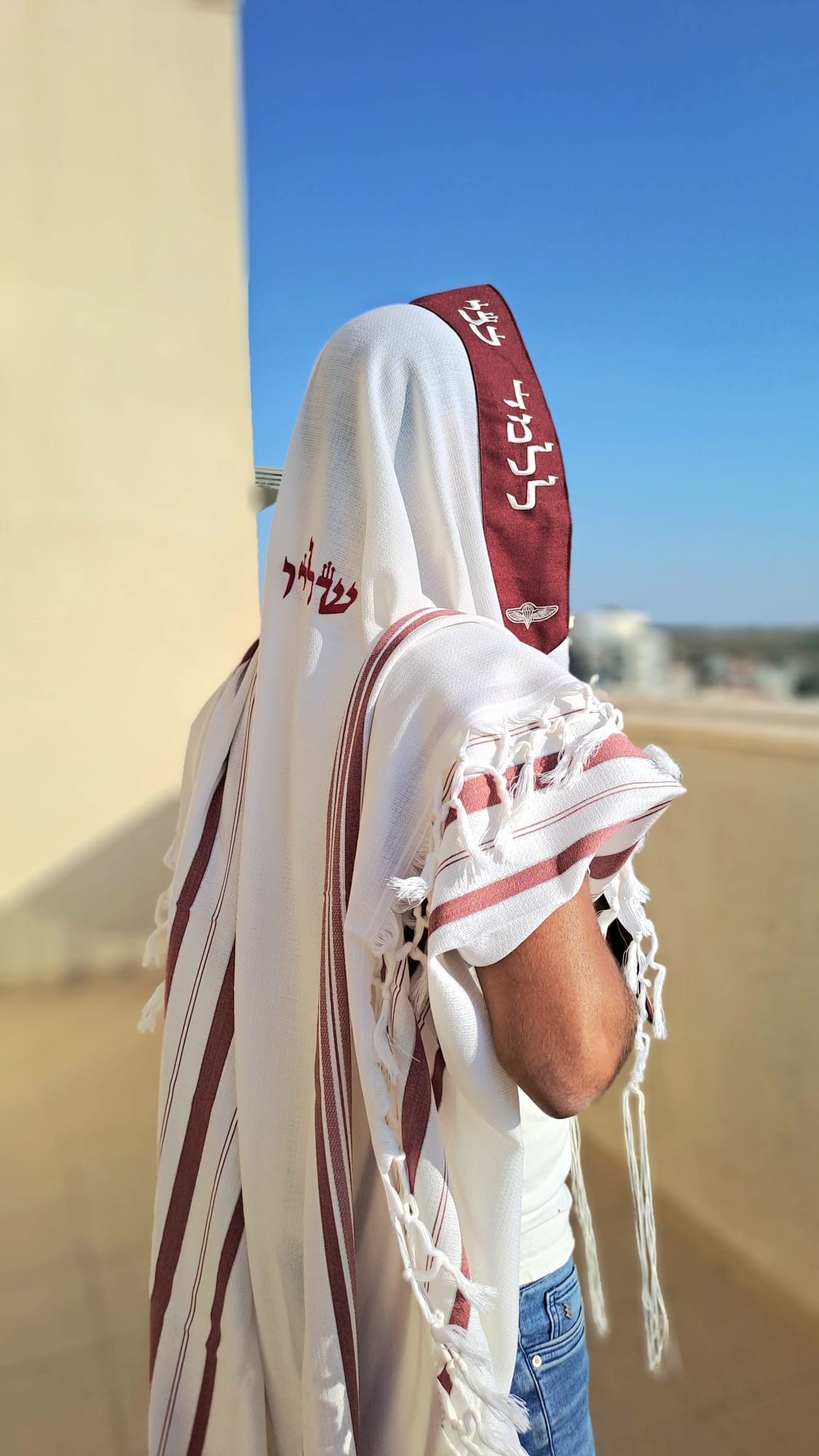 טלית צנחנים מתנה מאבא לבן אוריה עיצוב טליתות 2